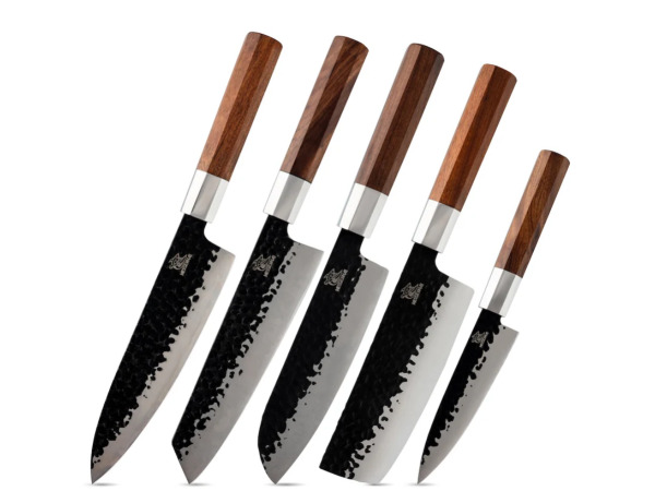 Messerhai 5dlg Messenset AUS10 Damascus Sashimi
