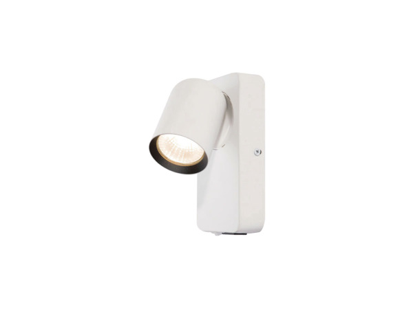 8x Bedlamp Wandlamp GU10 Armatuur cilinder wit en zwart