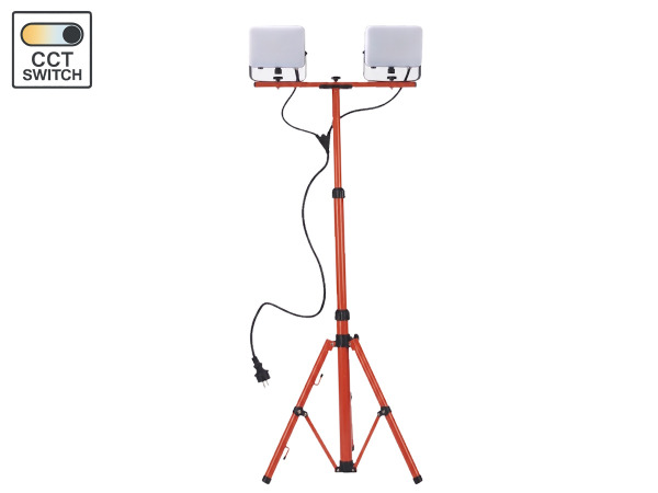 Werklamp 2x50W LED 3in1 kleur CCT Breedstraaler tripod
