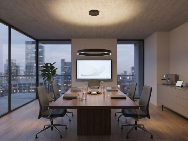 Hanglamp Zwart 60cm 40W LED CCT 3 Kleur & 3 Stappen Dimmen