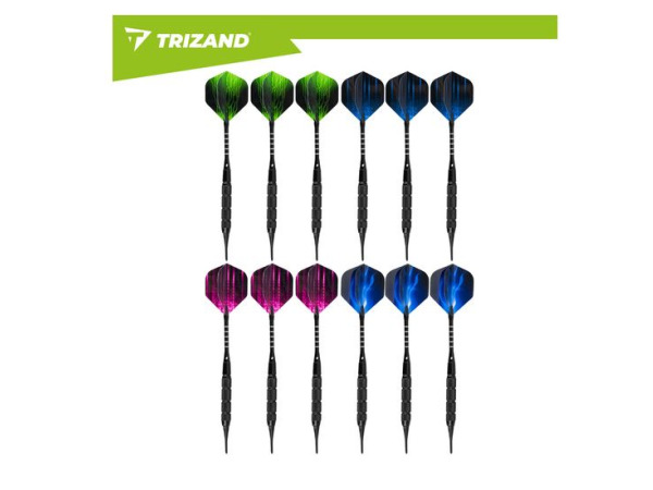 Trizand Darts set 12 stks + accessoires