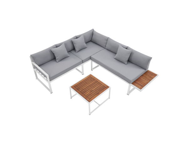 Juskys Loungeset / Tuinset St. Tropez - 4 personen - Staal /