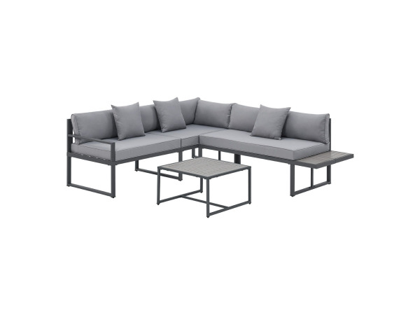 Loungeset Tropez - 4 persoons - donkergrijs