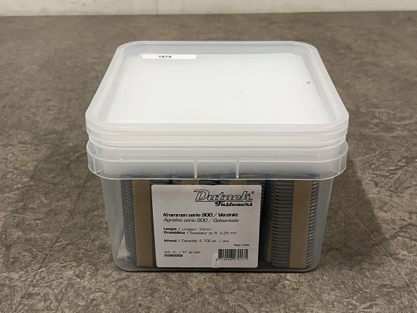Dutack krammen verzinkt 33mm 2700-pack Serie 900