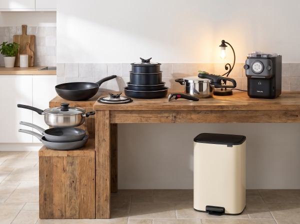 Nieuw & Retour: Brabantia, Tefal, BK, Leitmotiv, WOOOD, Karlsson, Koenic