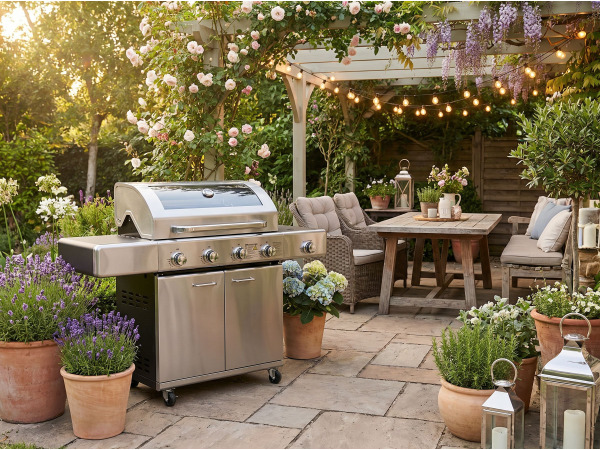 Gasbarbecue 4 branders RVS