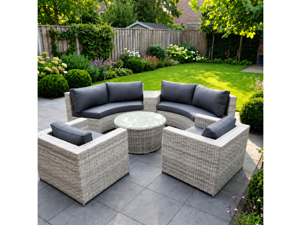 Diningset / Tuinset incl. kussens 6-delig