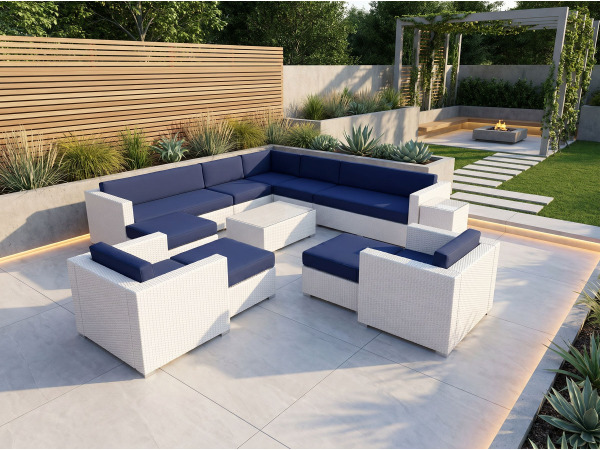 Loungeset incl. kussens 12-delig