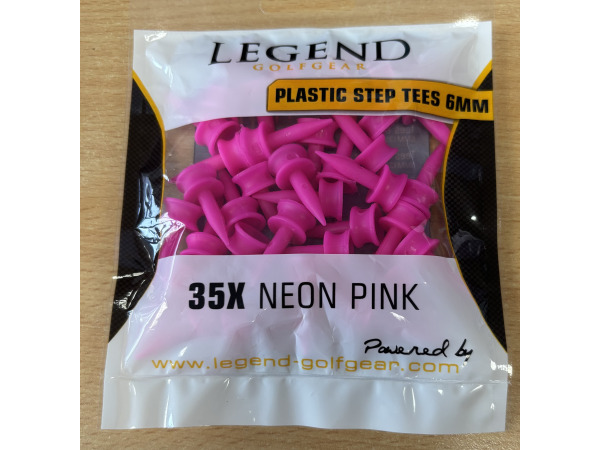 250x Golf tees roze per zakje 35 stuks 6mm