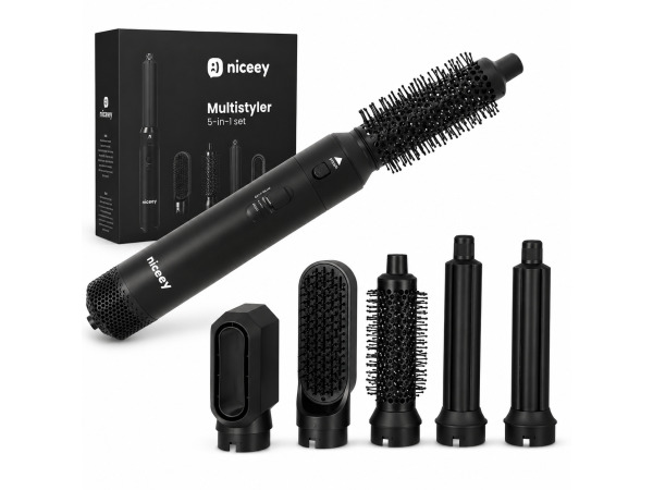 Multistyler, Föhnborstel En Krultang Set 5 in 1