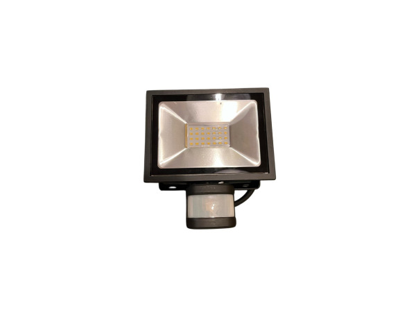 LED Straler Met Bewegingsmelder 20 Watt 1800 Lum. IP44 Zwart
