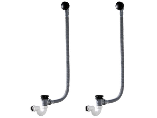 2x Royal Plaza verlengde badwaste 90cm Merlot zwart