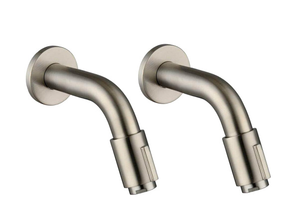 2x Alterna tapkraan wand 11cm Piccolo geborsteld