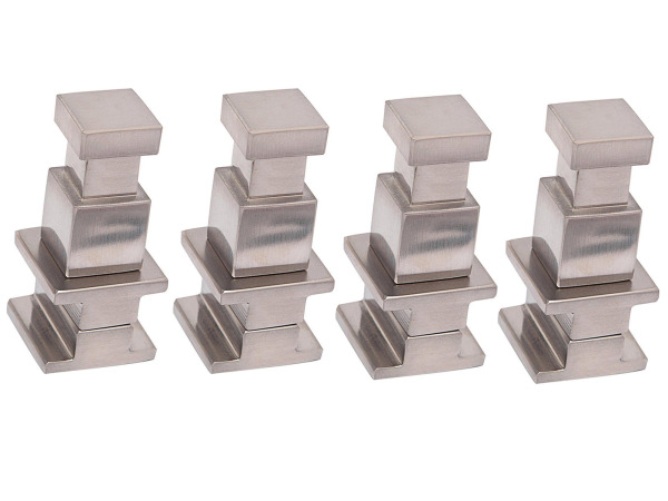 4x Beaux haak voor radiator vierkant 2x2x6cm Rodez rvs
