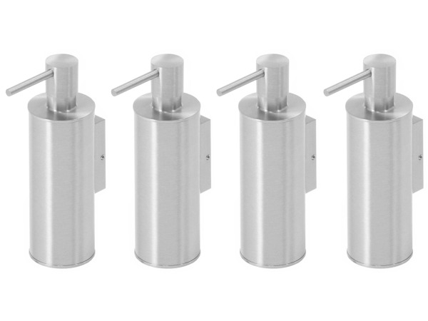 4x Beaux zeepdispenser staand 150ml Ulis geborsteld