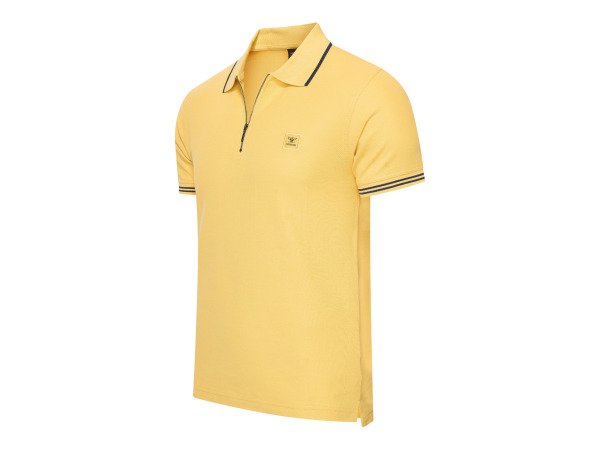 Cappuccino Italia Polo Zip Polo Torino Geel - XL