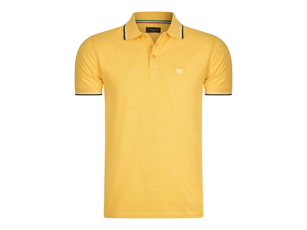 Cappuccino Italia Polo Applique Pique - Geel - L