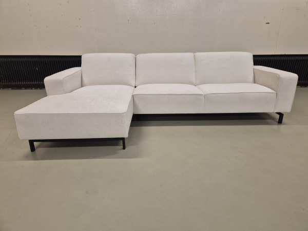 Georgia Hoekbank - Showroommodel - Creme - Zilver