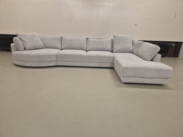 Turia - Organische U Hoekbank Showroommodel - Grijs - Design