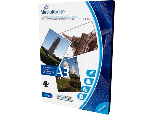 MediaRange Fotopapier A3 Hoogglans 50 stuks