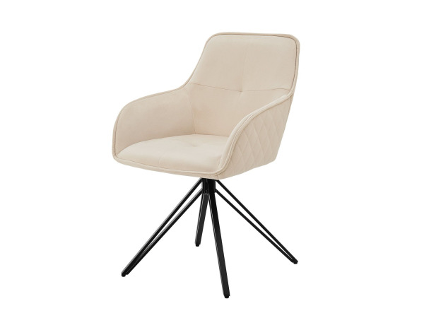Eetkamerstoel / Draaistoel / Kuipstoel Clyde - Beige 