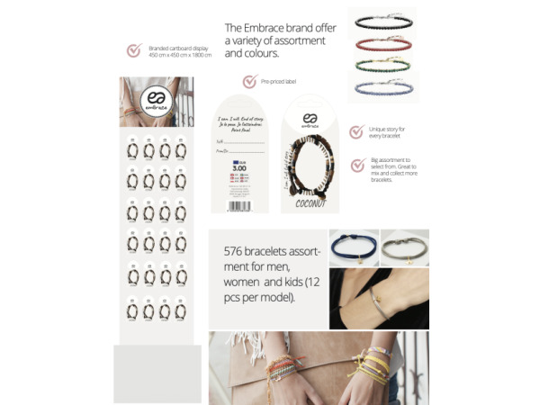Verkoopdisplay Embrace armbandjes ( 1056 armbandjes)