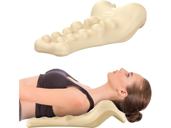 Nek- en schouderontspanner met massagetip voor de bovenrug, 