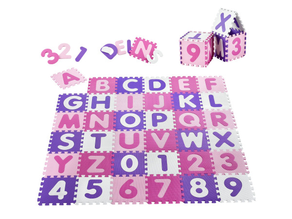Puzzle mat 1cm dik foam Letters 1.89x1.89 mtr