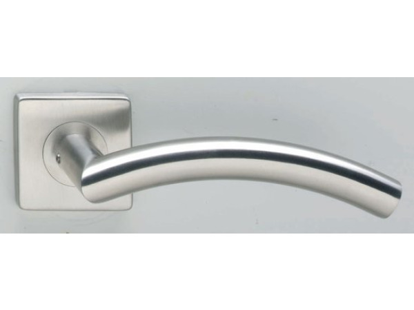 Intersteel Deurkruk Lisse - geveerde vierkant rozet - RVS ge