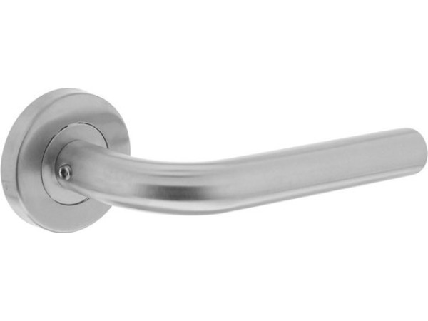 2x Intersteel deurkruk - Rond rozet - 500 serie -RVS geborsteld