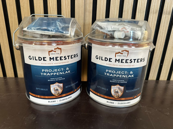 2x Gilde Meesters Project- & Trappenlak 2K Blank Zijdeglans