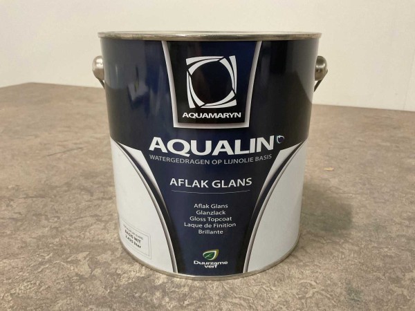 2x Aquamaryn aflak glans 2,5l basis wit Aqualin