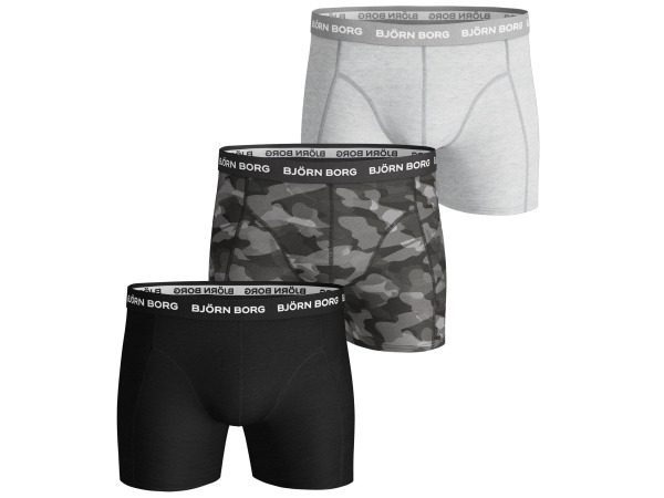 Bjorn Borg 3-Pack Boxers Shadeline Camo Grey - S