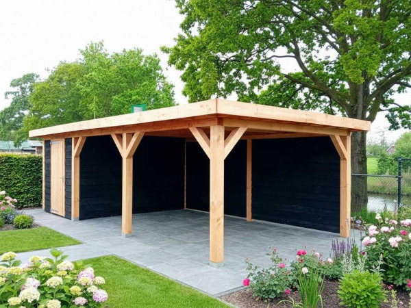 Buitenverblijf met berging 400x900x256cm