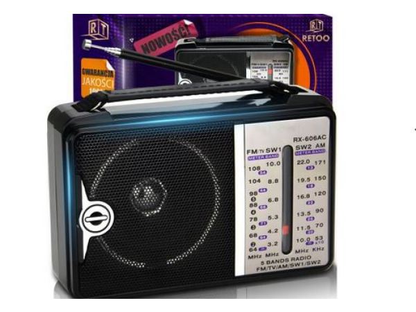Draagbare Noodradio  op Batterij FM en USB