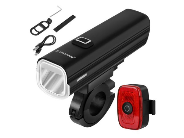 Trizand 1000lm LED fietslamp + achterlicht