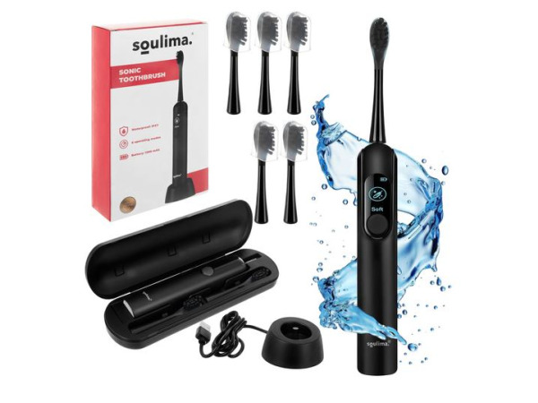 Soulima 26851 zwarte sonische tandenborstel