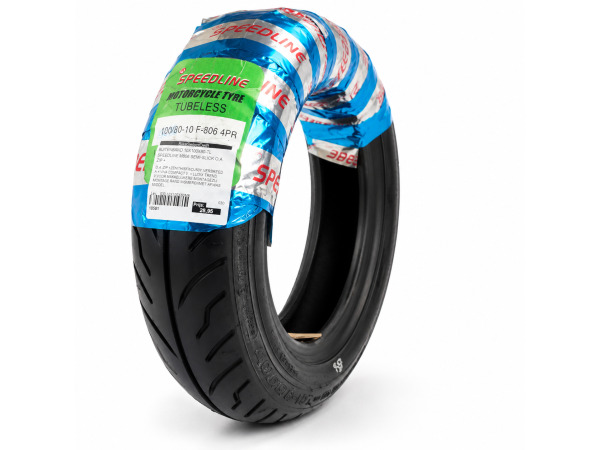Speedline M806 Scooterband 100/80-10 4PR Tubeless – Nieuw
