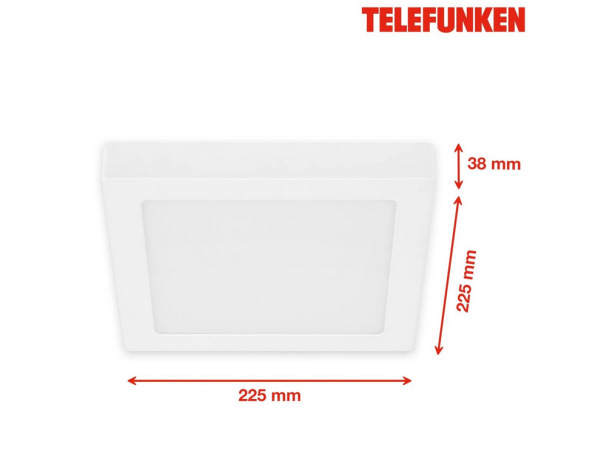 2X Plafondlamp TELEFUNKEN Virgo LED dimbaar WiFi RGBW 1800lm