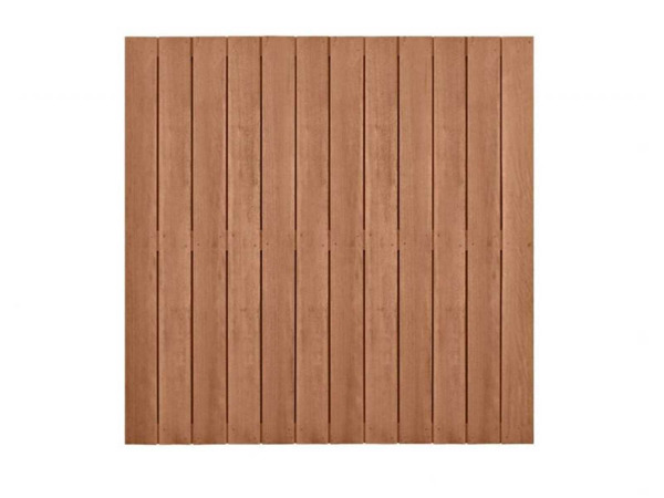 5x Plankenscherm hardhout design 180x180cm