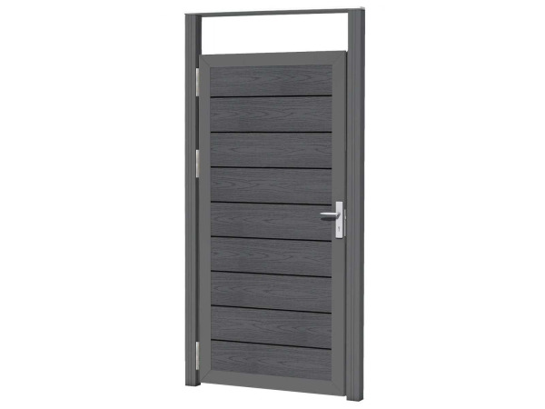 Composiet tuindeur in kozijn - Houtlook antraciet - 270x108 cm