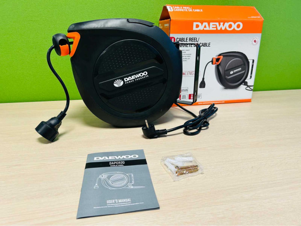 Daewoo kabelhaspel 20m automatisch oprolbaar DAPCR20