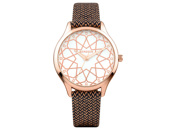 Bergson Ocean dameshorloge rosegoud 33mm