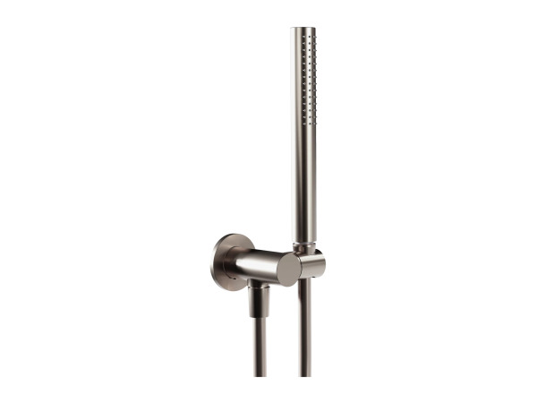 Blaufoss Round handdoucheset 1 straal Brushed CoolMetal