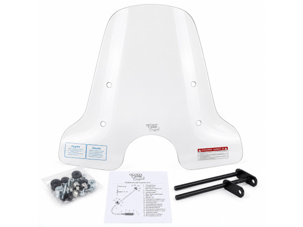 Scoot Care Hoog Windscherm Vespa LX / S – Transparant ±70 cm