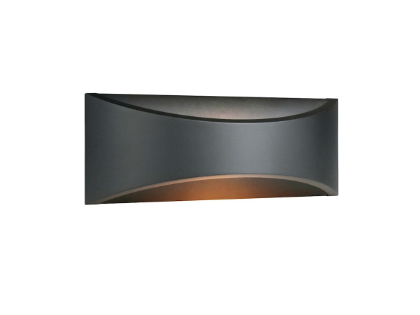 4x 7.5W LED Wandlamp design zand zwart warm wit