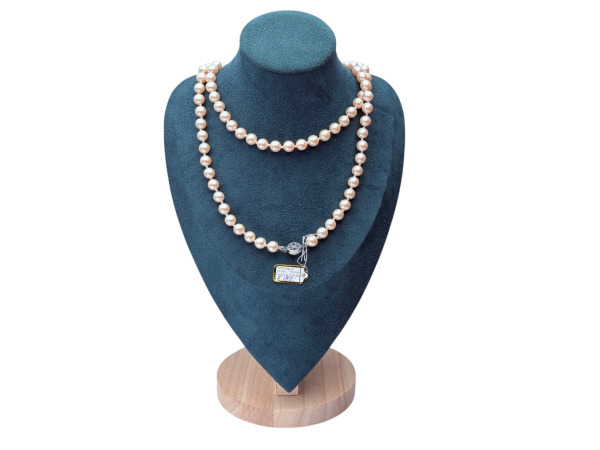 Exclusief Parelcollier met Zachtroze Zoetwaterparels