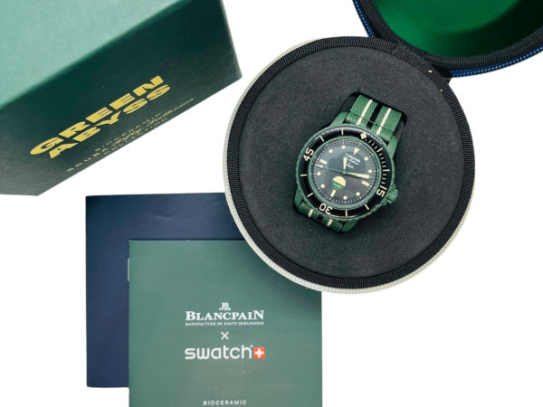 Blancpain x Swatch | Bioceramic Scuba Fifty Fathoms Green 