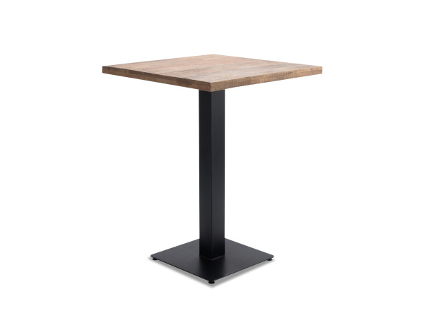 Bartafel Horeca 80x80 cm vierkant - hout - poot metaal 