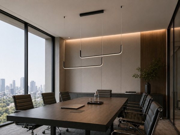 Hanglamp Zand Zwart Duo Lijn 40W LED CCT 3 Kleur + Dimmen